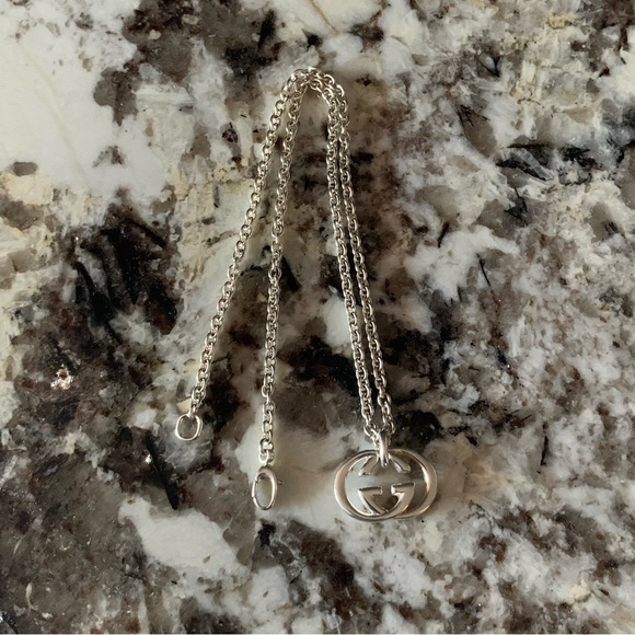 GUCCI Vintage Interlocking GG Necklace, Approx. 19" - Picture 3 of 13
